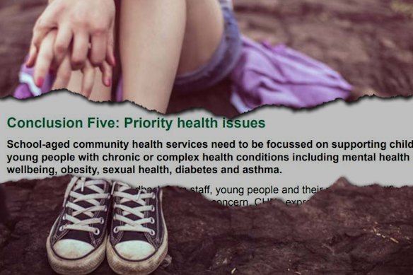 WA’s ‘School-Aged Health Service Review’ found mental health was the leading cause of concern and a priority for school nurses.