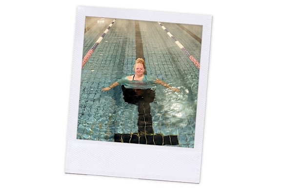 Jen at her local pool: “Let me tell you, my Viking ancestors are proud of me.” 