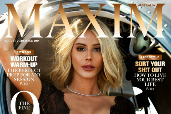 Jennifer Cole appears on the cover of Maxim magazine.