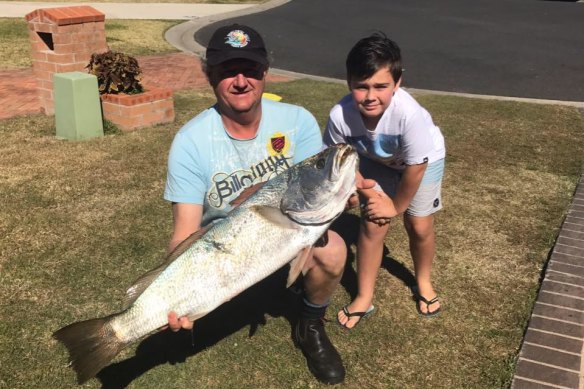 Wayne Smith with his son Noah in a photo uploaded to social media in 2017.