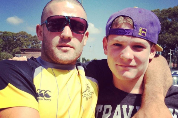 Older brother Jarred (left) gave Liam Martin his grounding in rugby league.
