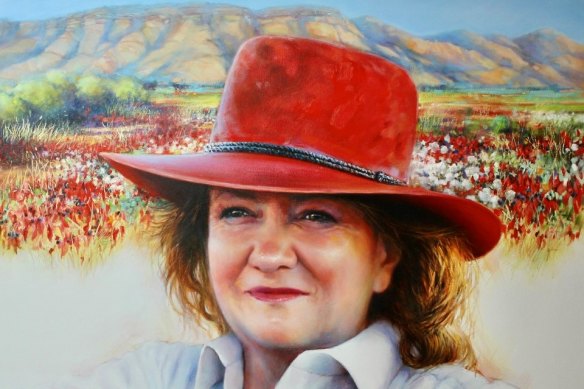 A portrait of Gina Rinehart posted on the mining billionaire’s official website.