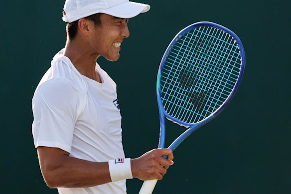 Rinky Hijikata is into round two at Wimbledon.