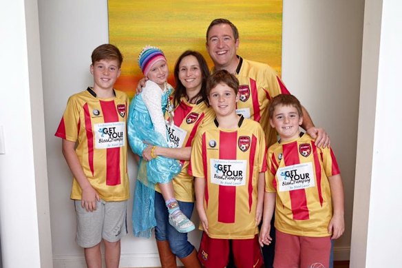 Ruby and her family, during her treatment for leukemia. 