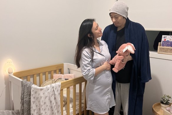 Gill Malona and Hans Su in their home nursery in October 2022.