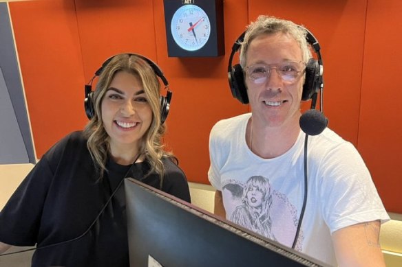 Vella and Murphy on their first ABC Breakfast radio slot. 