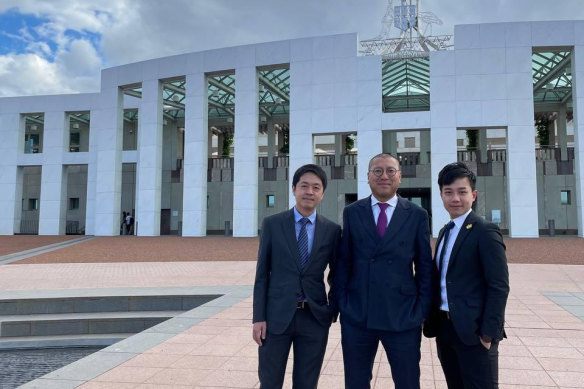 Ted Hui (left) and Kevin Yam (centre).