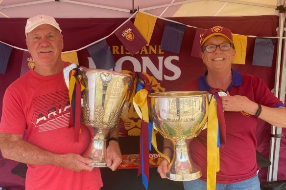 Brisbane Lions fans Ruth and John Hurst will be watching the AFL Grand Final with friends at the Sunnybank Hotel.