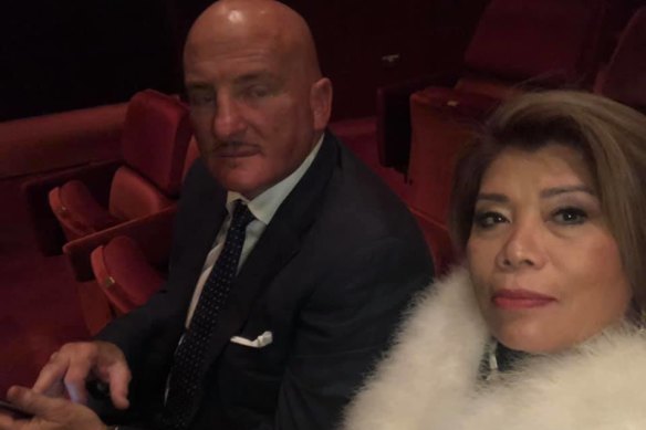 Mr Du Pont with his wife Soledad Degendorfer at the ballet. 