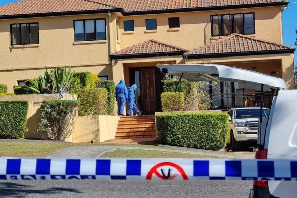 The scene at the Coorparoo home of former Wallaby Toutai Kefu after the violent break-in in August 2021.