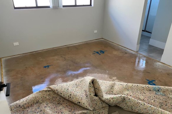 Flooding inside Maddy West’s Midvale home. 