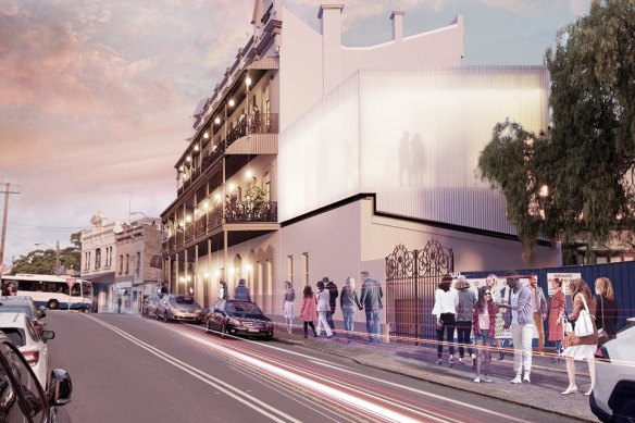 An artist’s impression of The Exchange Hotel in Balmain, one of six pubs that will be transformed into boutique accommodation.
