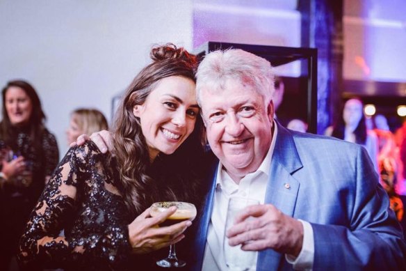 Ousted Sony Australia chairman Denis Handlin with chart-topping Australian artist Amy Shark. Handlin has gone amid a probe into a culture of harassment at the company.