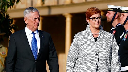 Jim Mattis and Marise Payne, the respective defence ministers of the US and Australia in 2018, have co-authored a piece urging Trump to stick with AUKUS.