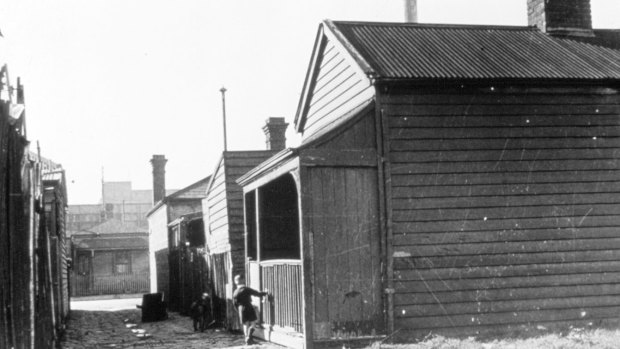 Tiny weatherboard cottages off the back streets of Melbourne.