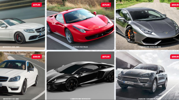 Images from the Supercar Garage website.