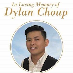 The funeral notice for Rich “Dylan” Choup. 