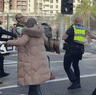 The end of a protest in Footscray over the police shooting death of a rough sleeper has been marred by violence. 