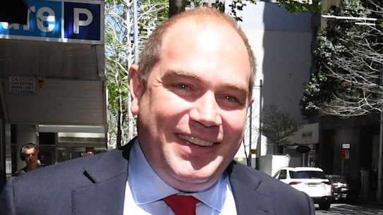 Jamie Clements outside the NSW Independent Commission Against Corruption.