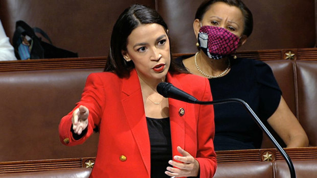 Alexandria Ocasio-Cortez decried sexism in politics in a speech to the House.