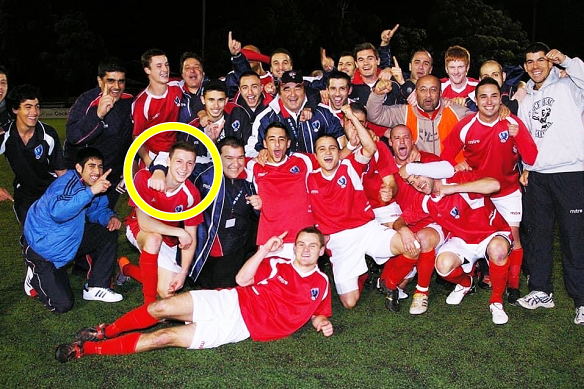 Mitch Duke, circled, was at the Parramatta Eagles from 2005 to 2011.