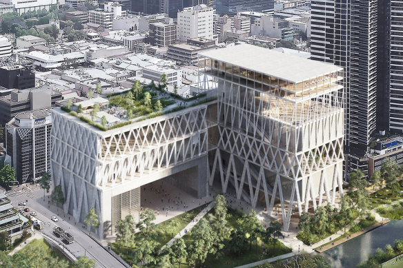 Shortlisted designs for Powerhouse Museum by architects Moreau Kusunoki and Genton