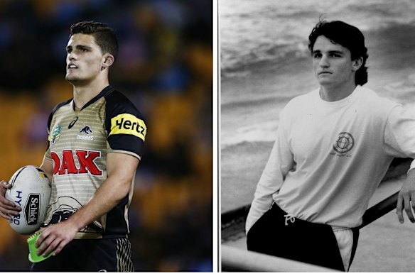 Nathan Cleary in his first NRL season and Ivan early on his playing career.