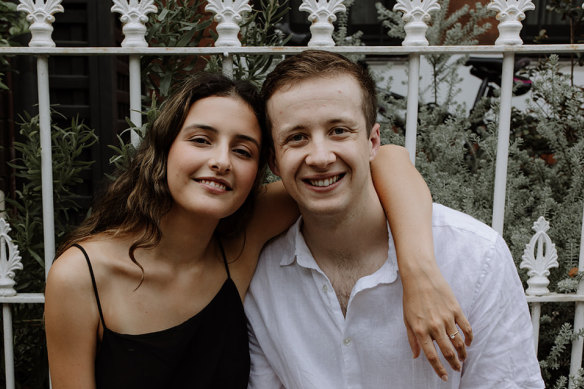 Rosa Lynes-Ross, 20, and Joshua Bowden, 23, at the time of the their engagement announcement.