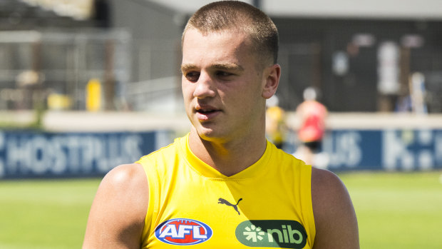 Richmond young gun Sam Lalor during training on Friday.
