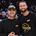 Min Woo Lee with NBA superstar Steph Curry and F1 ace Lewis Hamilton.