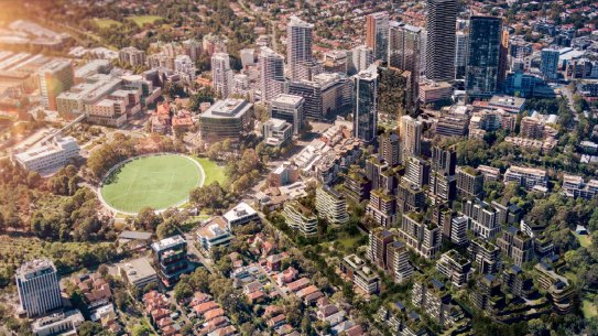 The plans for St Leonards South will include nearly 2000 homes in buildings up to 19 storeys. 