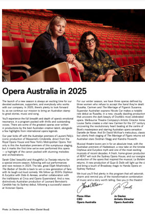 Opera Australia launches 2025 season amid Jo Davies departure