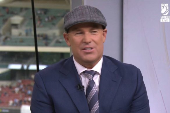 Warne became fond of wearing a Thomas Shelby-style flat cap over the past two years.