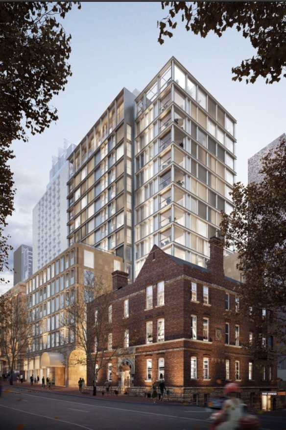 A concept image of the development at 93-97 Macquarie Street, Circular Quay.