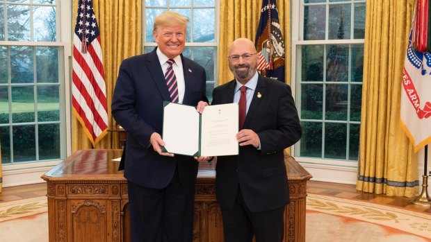 Arthur Sinodinos presented his credentials to US President Donald Trump in early February.