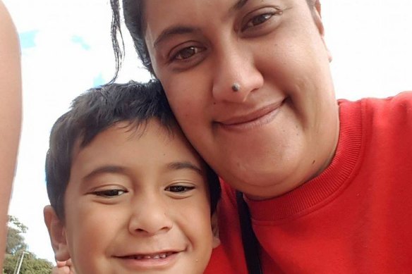 Tammy White with her son Eugene Mahauariki, who died after falling from the Cha Cha ride in 2017.