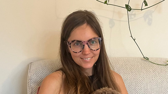 Laetitia Caron, Senior Digital Acquisition Strategist, ServiceNow and her toy poodle Teddy, her regular companion when she works from home.