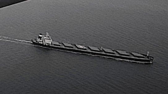 Yi Peng 3 passing under the Great Belt Bridge in Denmark on November 19, 2024. 