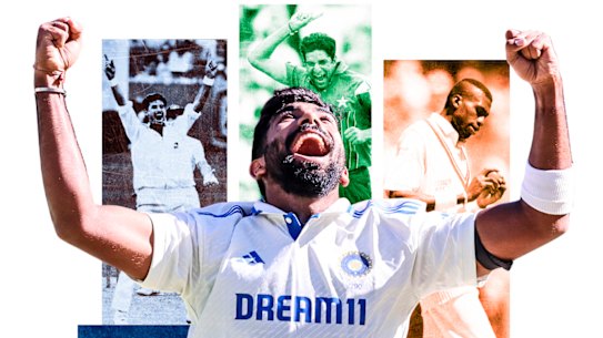 In rare air on Australian soil: Jasprit Bumrah, Sir Richard Hadlee, Wasim Akram and Curtly Ambrose.