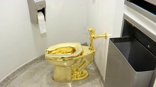 The 18-carat solid gold toilet, worth $1.25 million, was stolen.