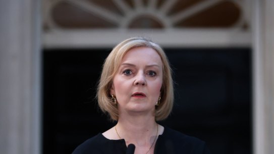 UK Prime Minister Liz Truss makes a statement following the death of Queen Elizabeth II.