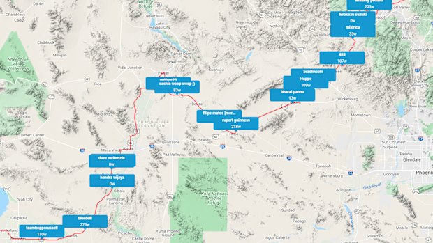 Almost 39 hours into the virtual Race Across America, Rupert Guinness was ninth.