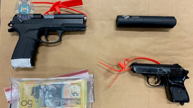 Organised Crime Squad detectives have charged a man after the discovery of firearms and explosives during a search warrant at a residence in Innaloo.