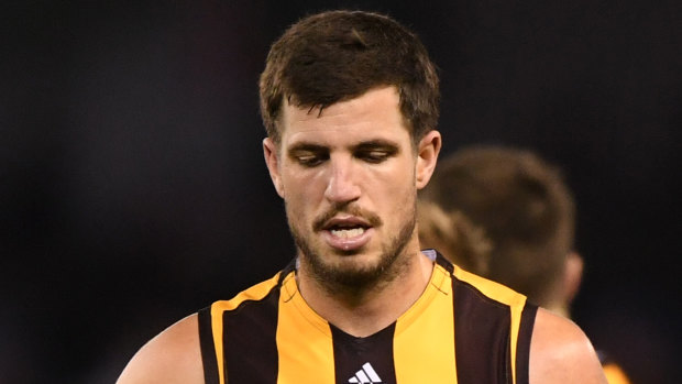 Facing the music: Hawthorn captain Ben Stratton.