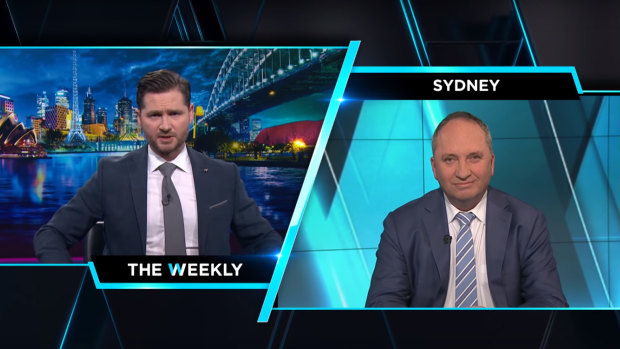 Charlie Pickering interviews Barnaby Joyce on The Weekly.