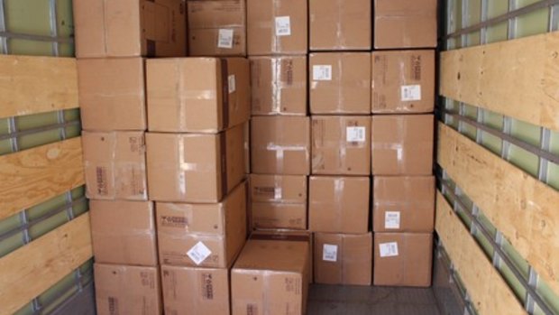 Almost two million illegal cigarettes were seized at Brisbane Airport on Sunday.