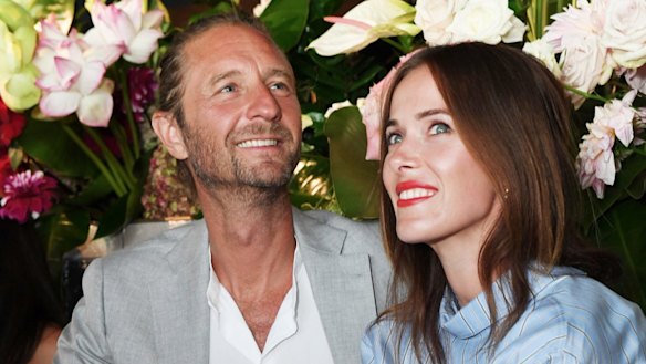 Hemmes with partner Kate Fowler at the Harpers Bazaar 20th Birthday party in February.