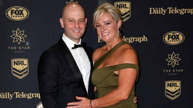 Todd Greenberg and his wife Lisa at last year's Dally M Awards.