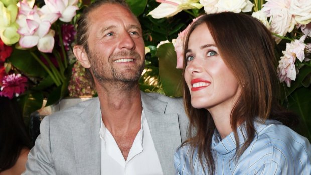 Justin Hemmes with partner Kate Fowler have called it quits on their relationship. Pictured here at the Harper's Bazaar 20th Birthday party in February.