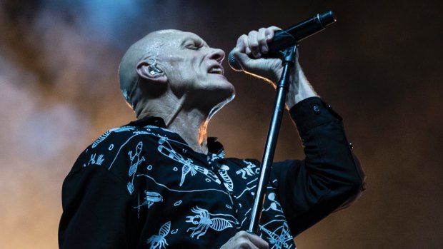 Peter Garrett of Midnight Oil performs at the Domain in Sydney last year. 